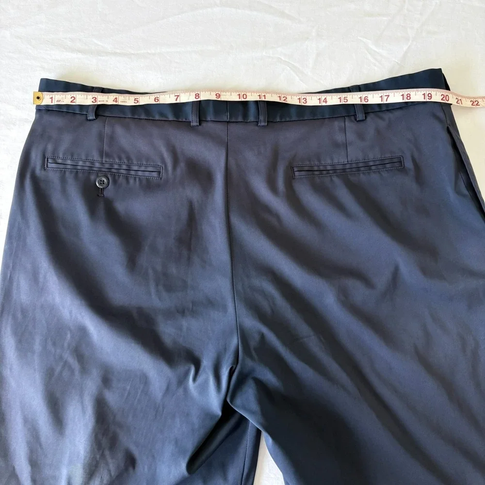 Slazenger Mens Navy Blue Flat Front Regular Fit Performance Golf Shorts Size 40